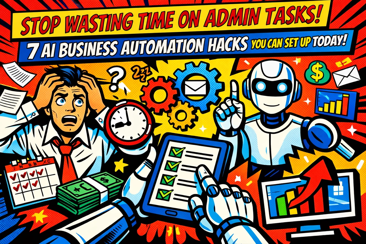 Stop Wasting Time on Admin Tasks: 7 AI Business Automation Hacks You Can Set Up Today
