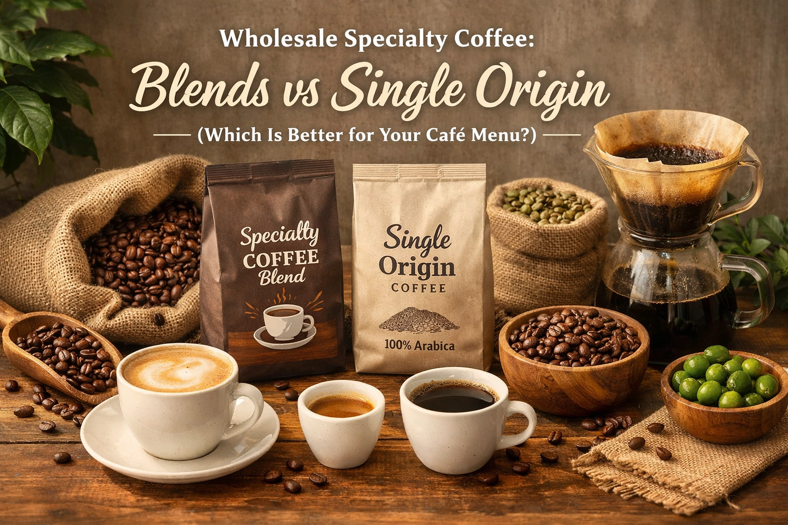 Wholesale Specialty Coffee: Blends vs Single Origin (Which Is Better for Your Café Menu?)