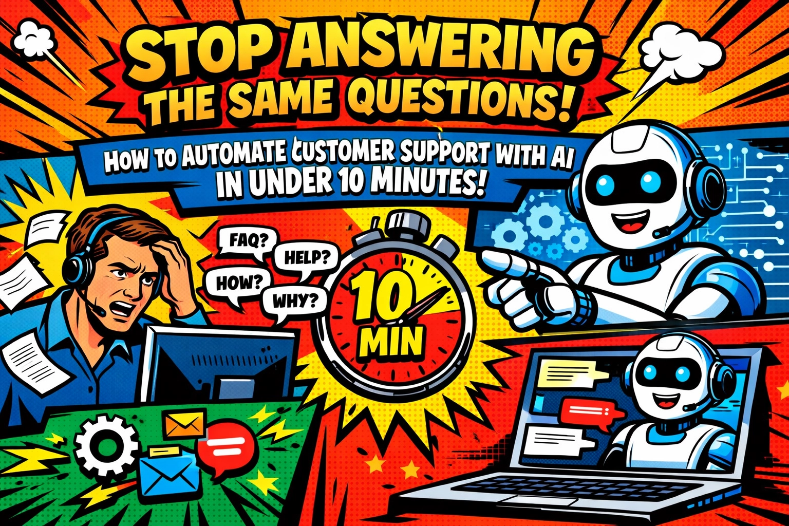 Stop Answering the Same Questions: How to Automate Customer Support With AI in Under 10 Minutes