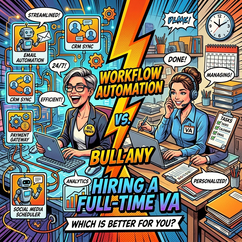 Workflow Automation for Small Business vs. Hiring a Full-Time VA: Which Is Better For You?