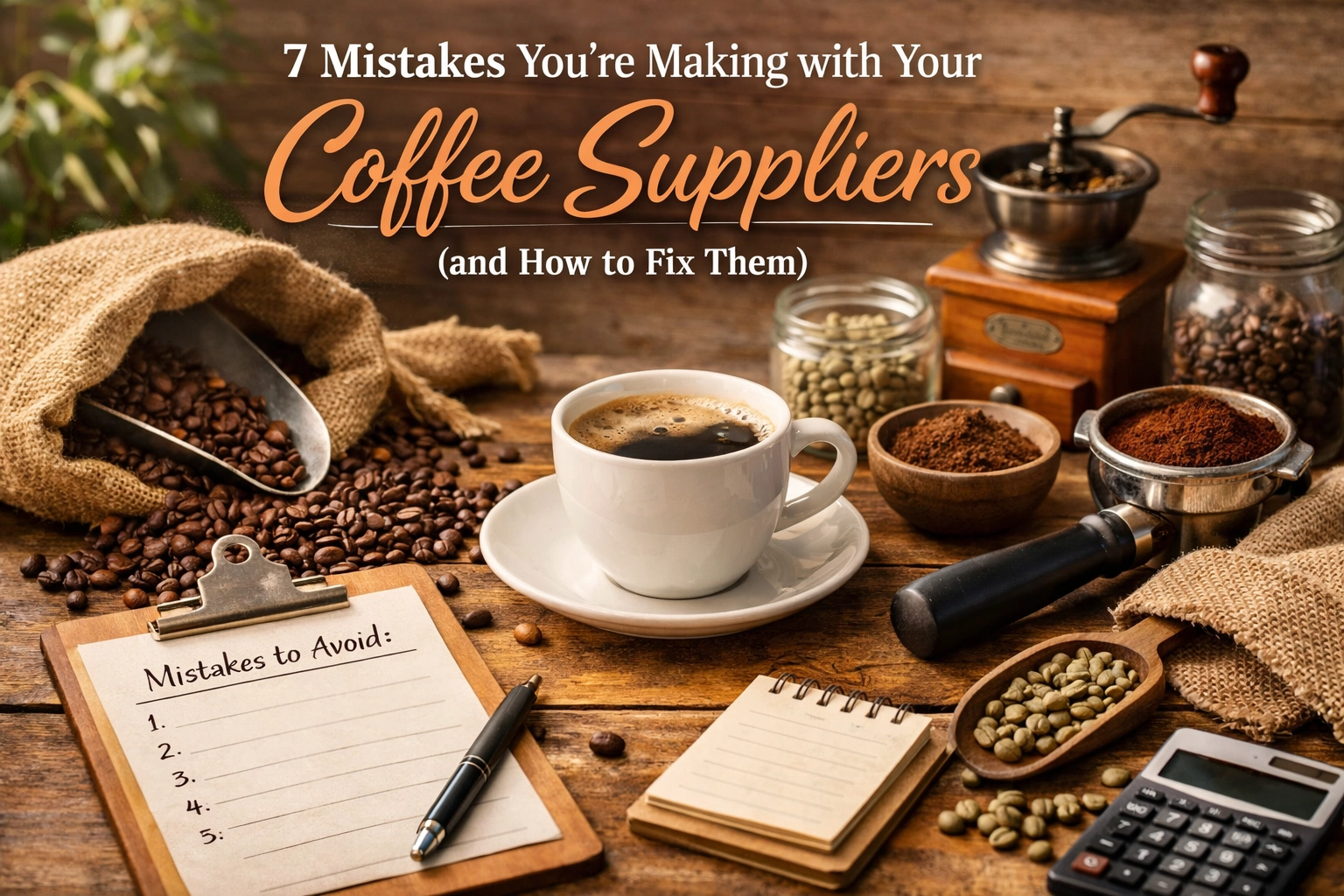 7 Mistakes You’re Making with Your Coffee Suppliers (and How to Fix Them)