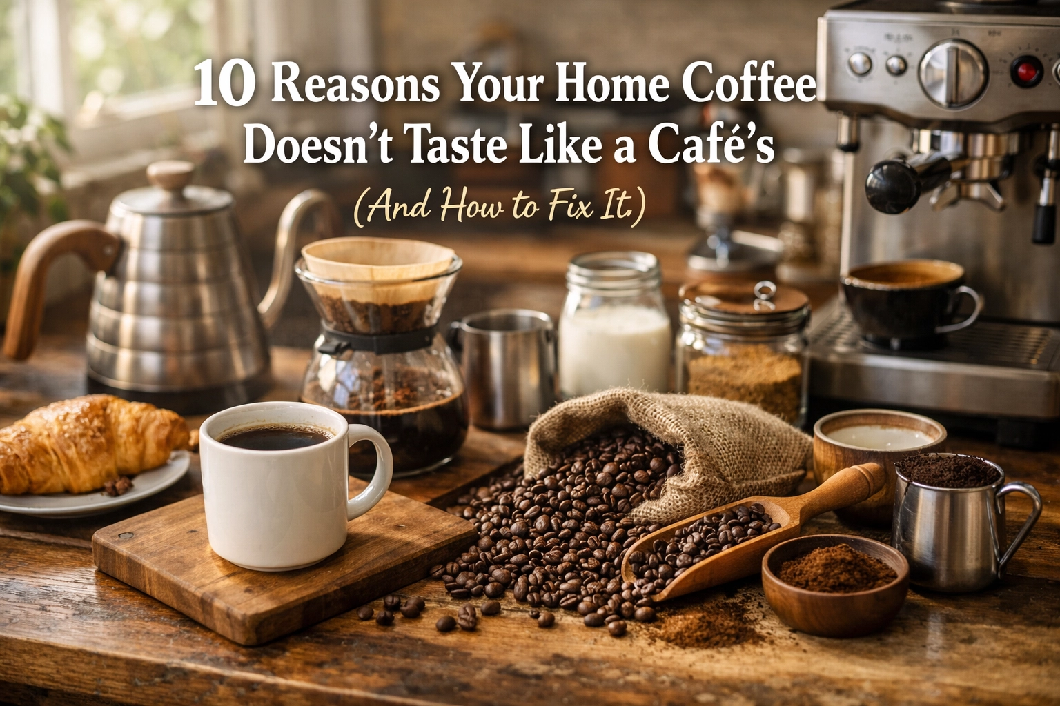 10 Reasons Your Home Coffee Doesn’t Taste Like a Café’s (And How to Fix It)