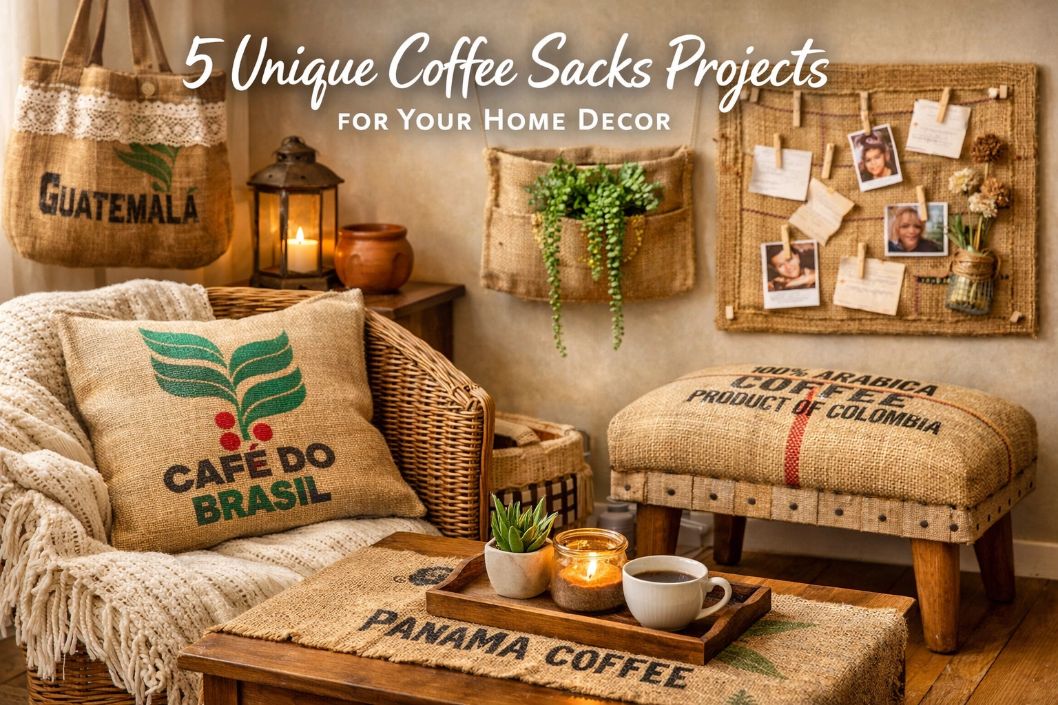 5 Unique Coffee Sacks Projects for Your Home Decor