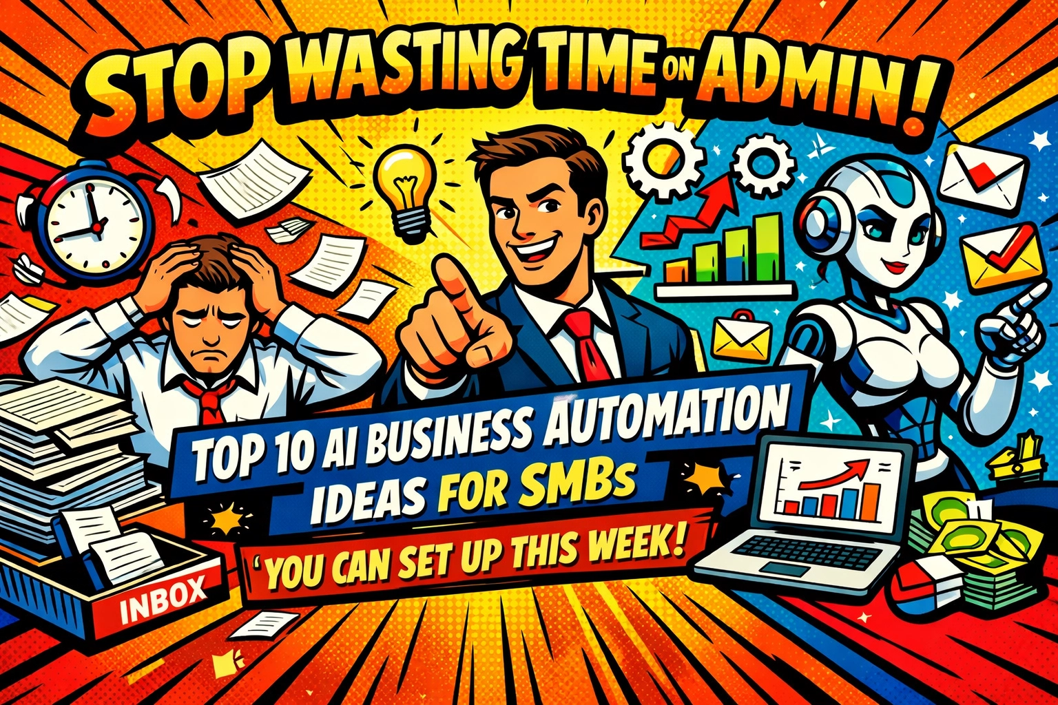 Stop Wasting Time on Admin: Top 10 AI Business Automation Ideas for SMBs (You Can Set Up This Week)