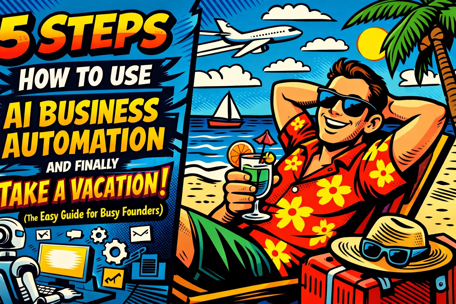 5 Steps How to Use AI Business Automation and Finally Take a Vacation (The Easy Guide for Busy Founders)