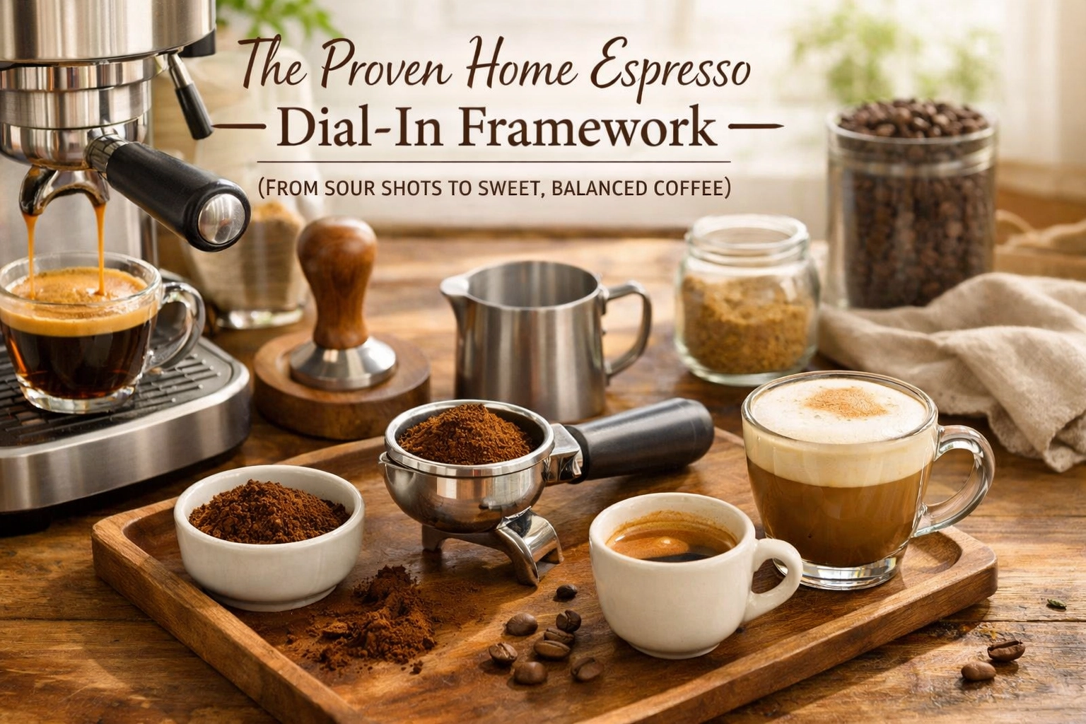 The Proven Home Espresso Dial-In Framework (From Sour Shots to Sweet, Balanced Coffee)