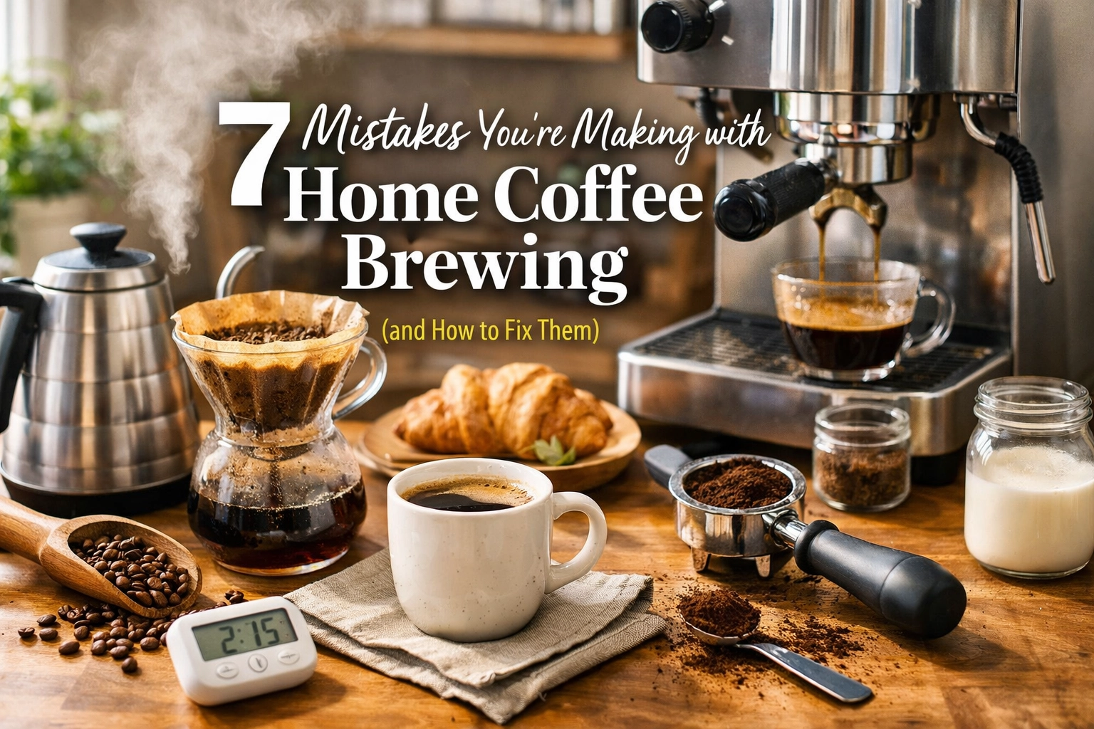 7 Mistakes You’re Making with Home Coffee Brewing (and How to Fix Them)