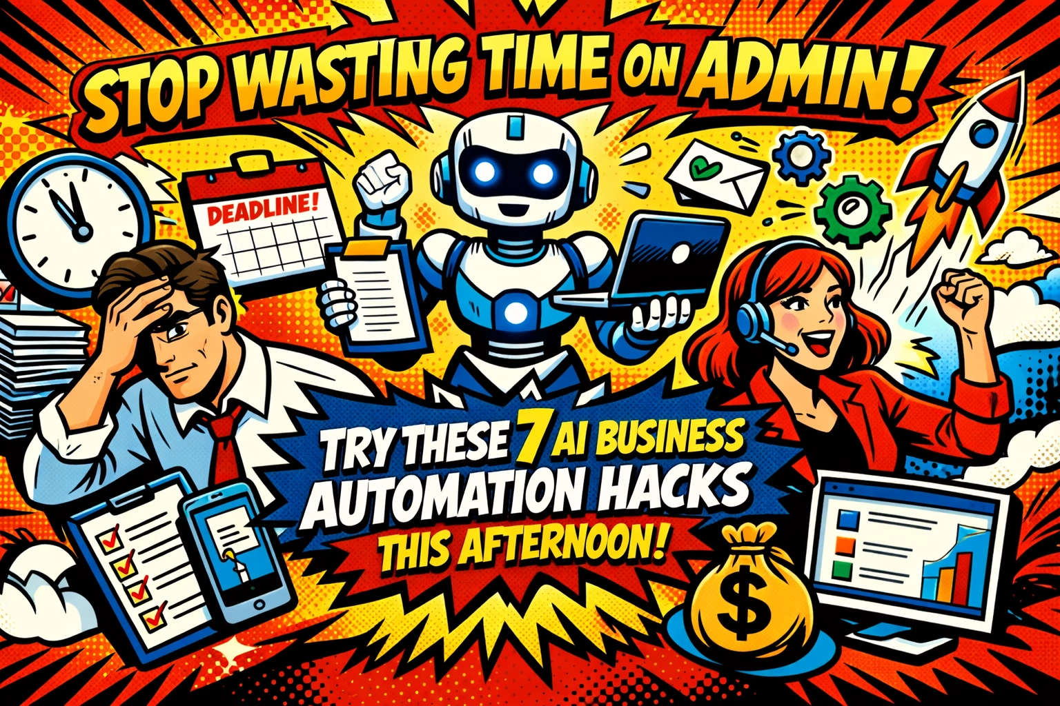 Stop Wasting Time on Admin: Try These 7 AI Business Automation Hacks This Afternoon