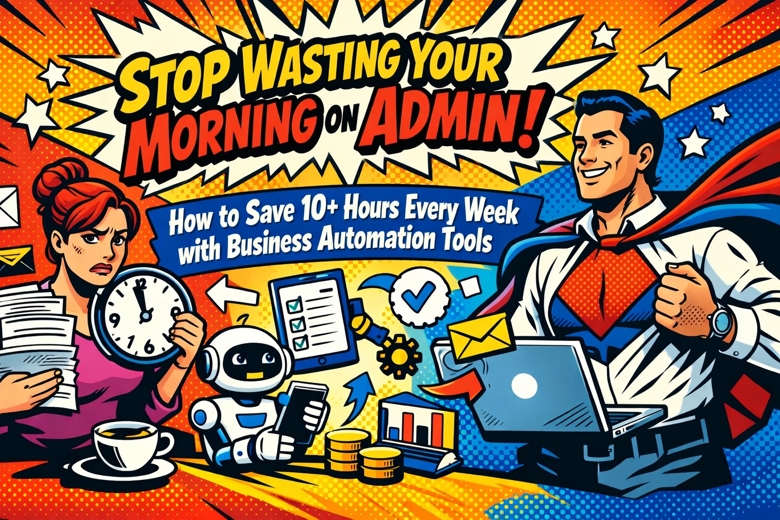 Stop Wasting Your Morning on Admin: How to Save 10+ Hours Every Week with Business Automation Tools