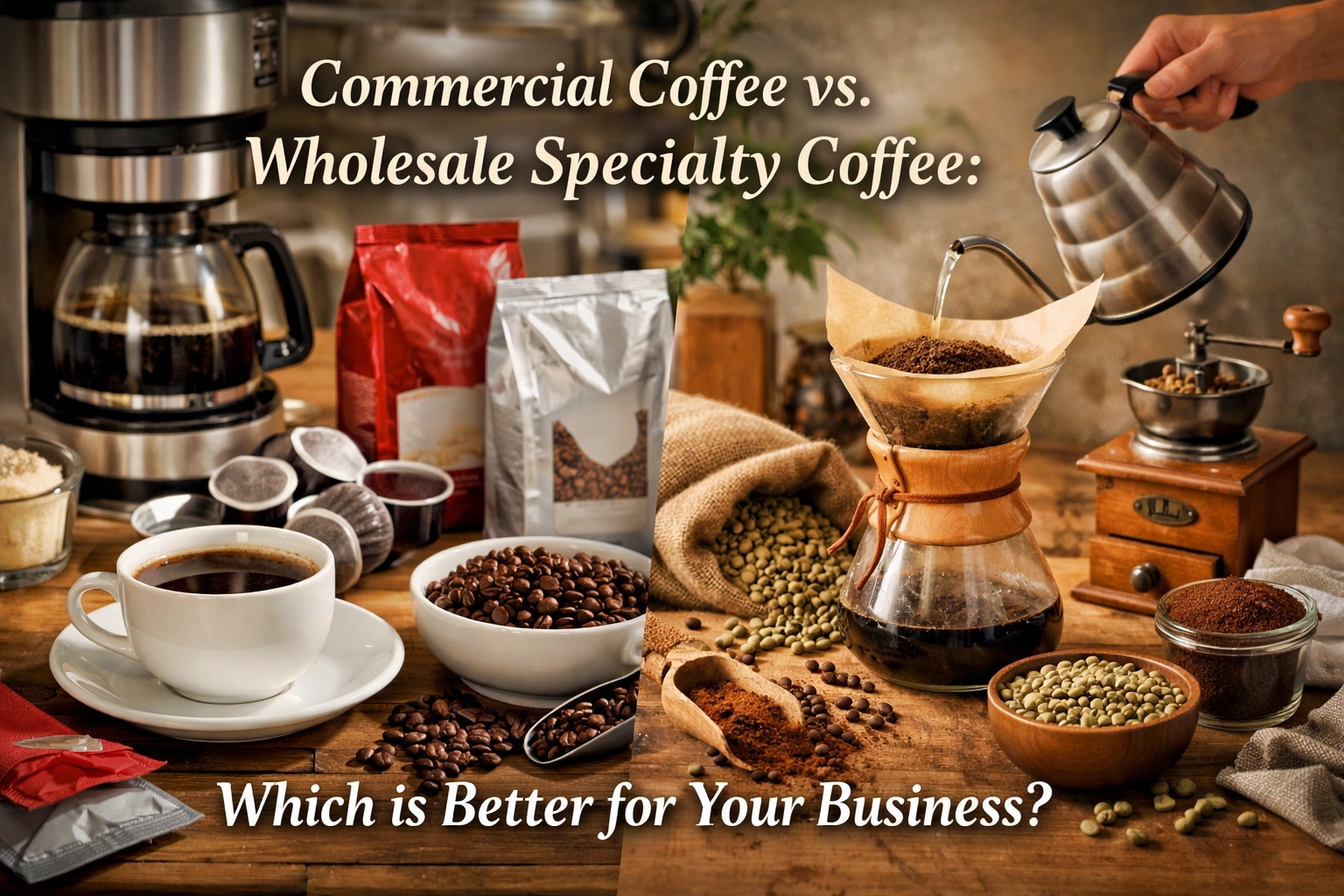 Commercial Coffee vs. Wholesale Specialty Coffee: Which is Better for Your Business?