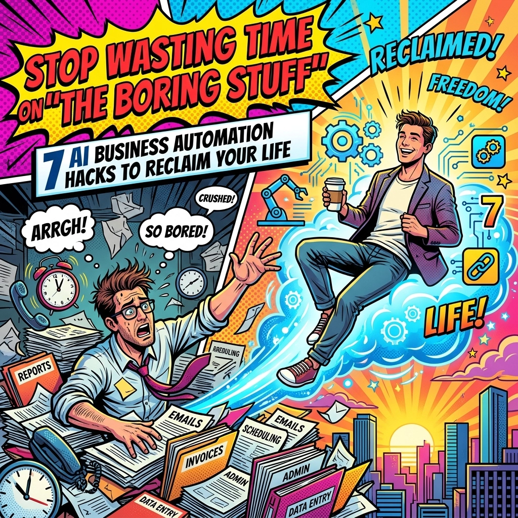 Stop Wasting Time on “The Boring Stuff”: 7 AI Business Automation Hacks to Reclaim Your Life