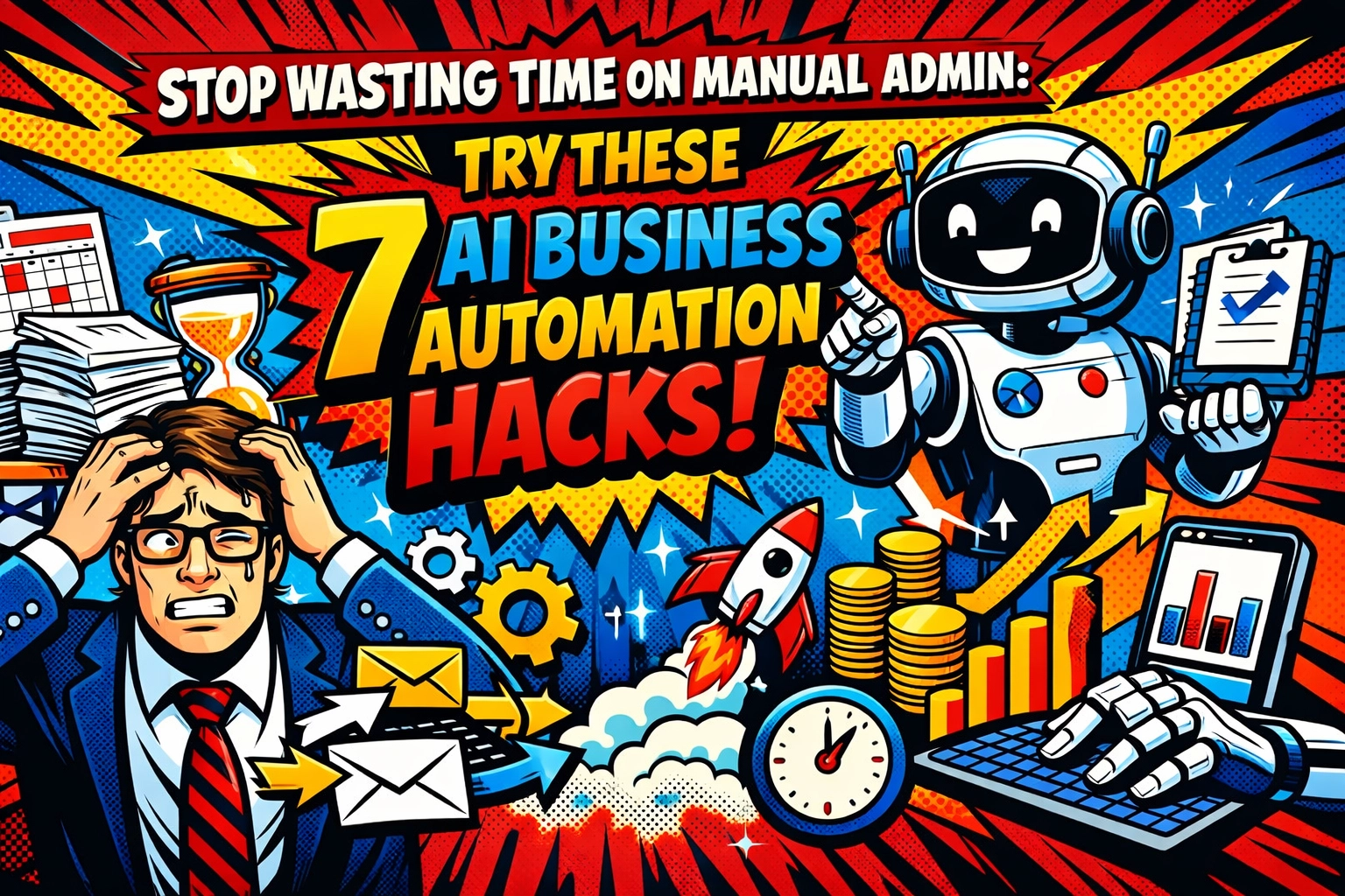 Stop Wasting Time on Manual Admin: Try These 7 AI Business Automation Hacks