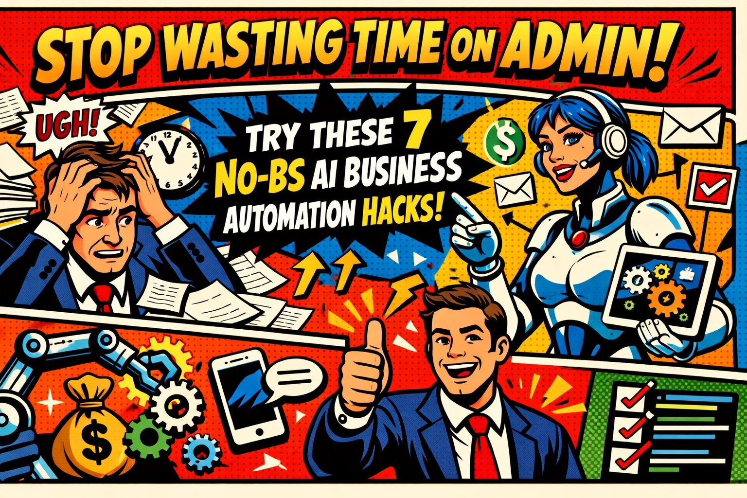 Stop Wasting Time on Admin: Try These 7 No-BS AI Business Automation Hacks