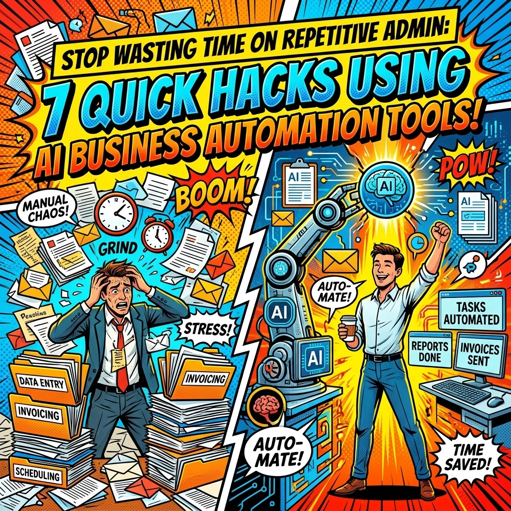 Stop Wasting Time on Repetitive Admin: 7 Quick Hacks Using AI Business Automation Tools