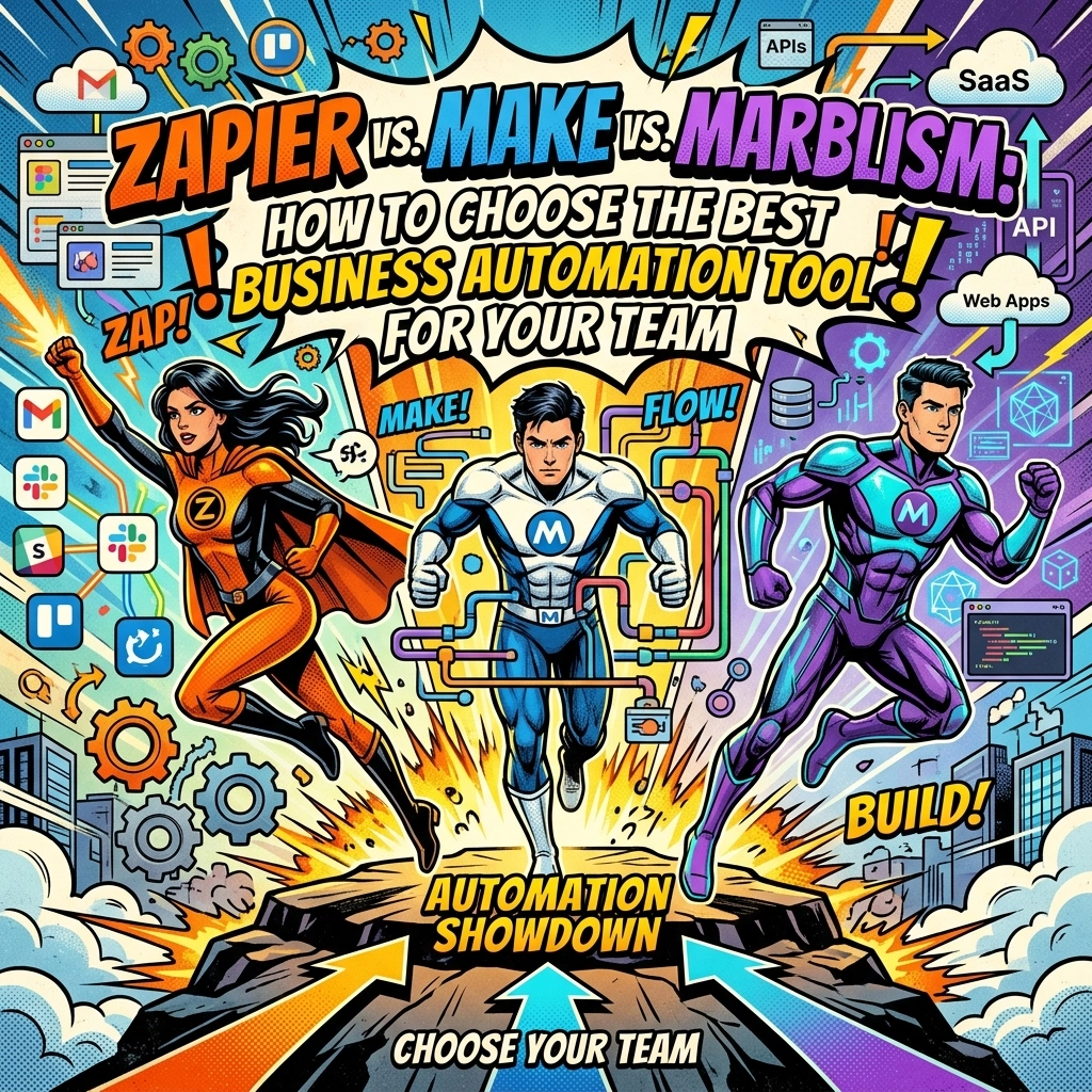 Zapier vs. Make vs. Marblism: How to Choose the Best Business Automation Tool for Your Team