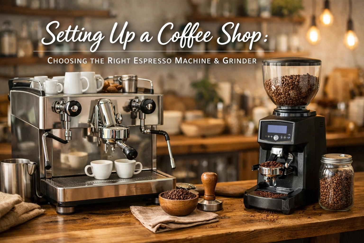 Setting Up a Coffee Shop: Choosing the Right Espresso Machine & Grinder