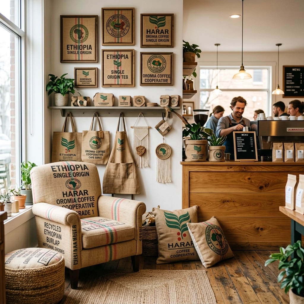 25 Creative Ways to Use Ethiopian Coffee Sacks in Your Shop